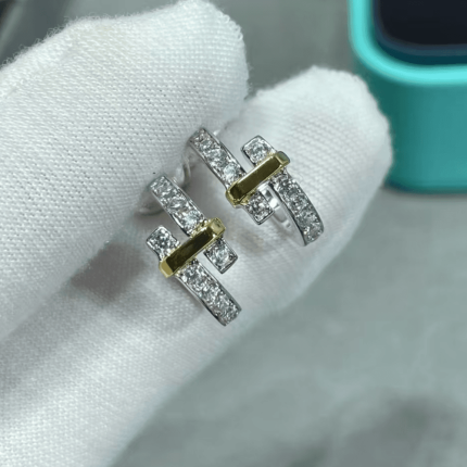 Tiffany Edge diamond hoop earrings